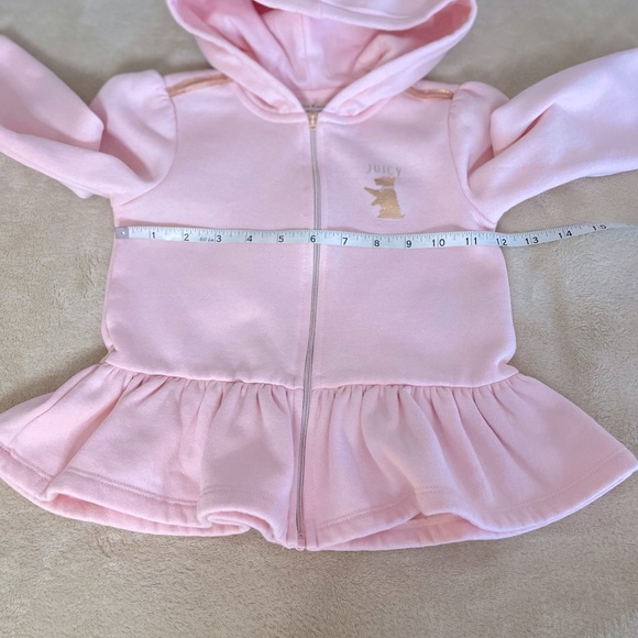 Juicy Couture Toddler Hooded Zip Logo Sweater - Size 3T - Picture 6 of 11
